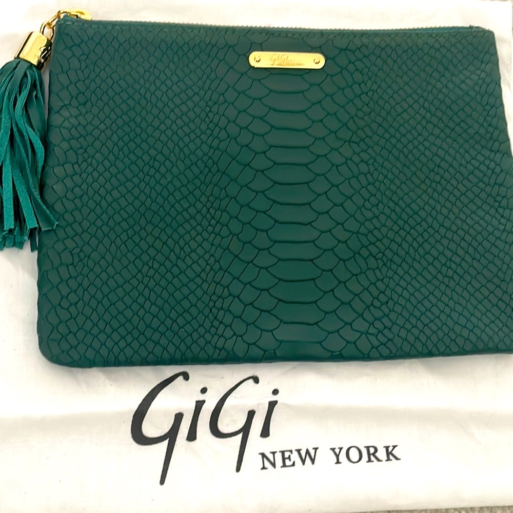 Gigi New York Green Clutch